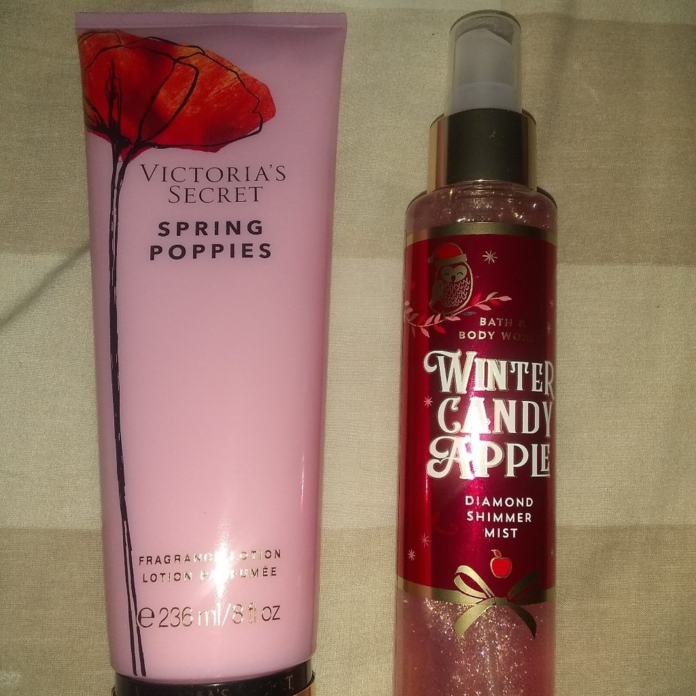Body lotion and Shimmer Spray